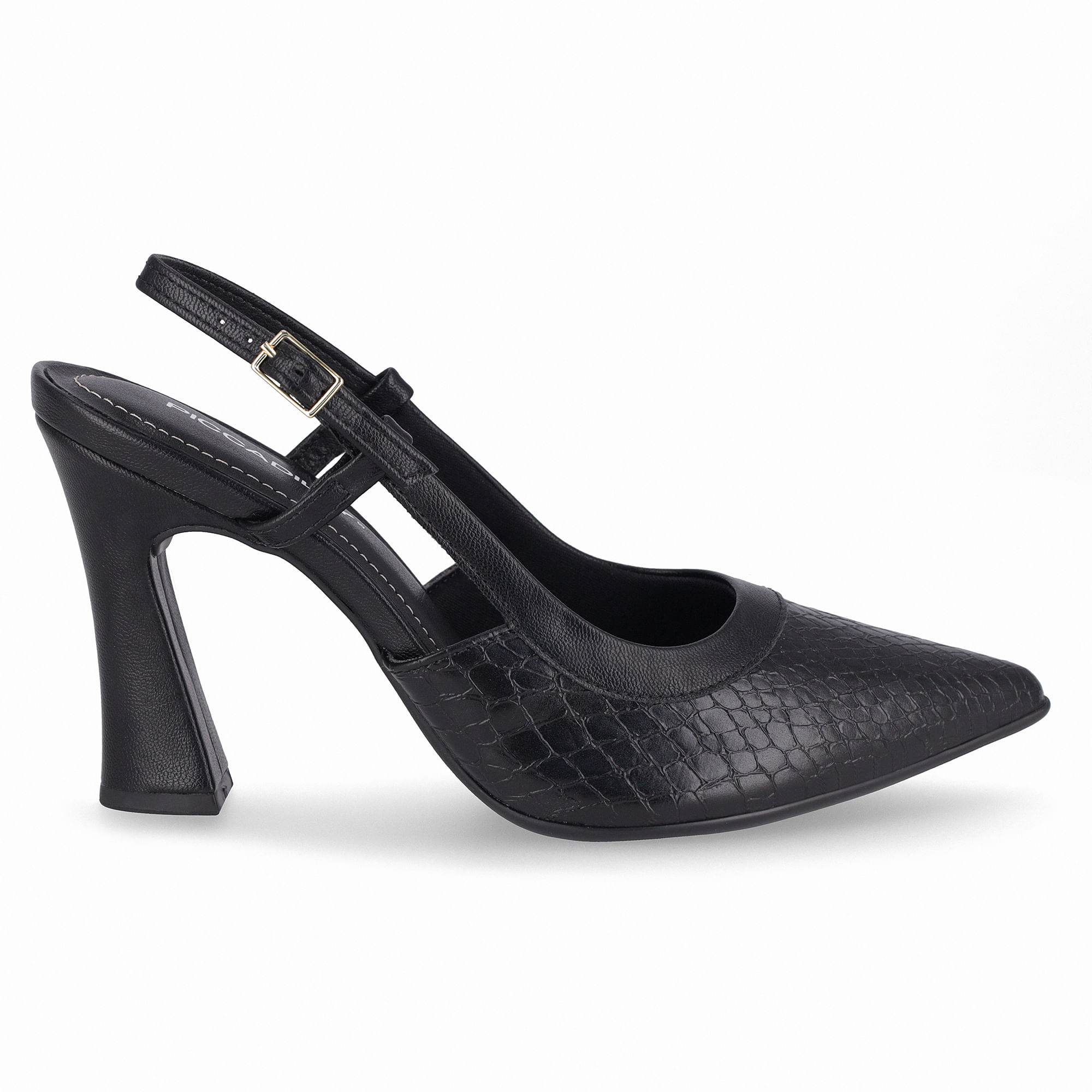 Slingback Silvana Salto Alto Preto | Piccadilly