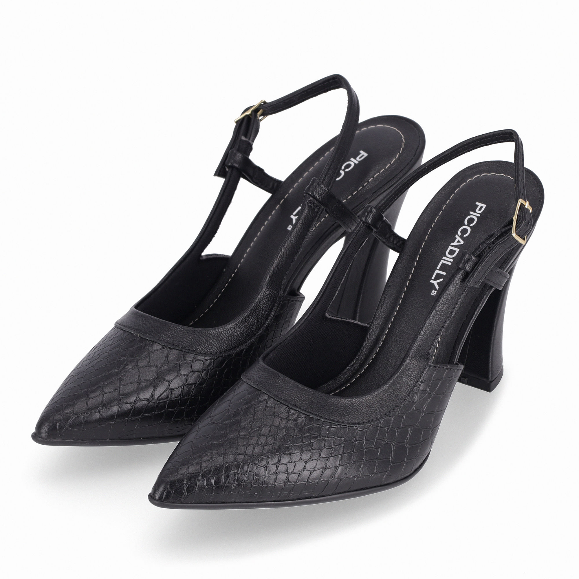 Slingback Silvana Salto Alto Preto | Piccadilly