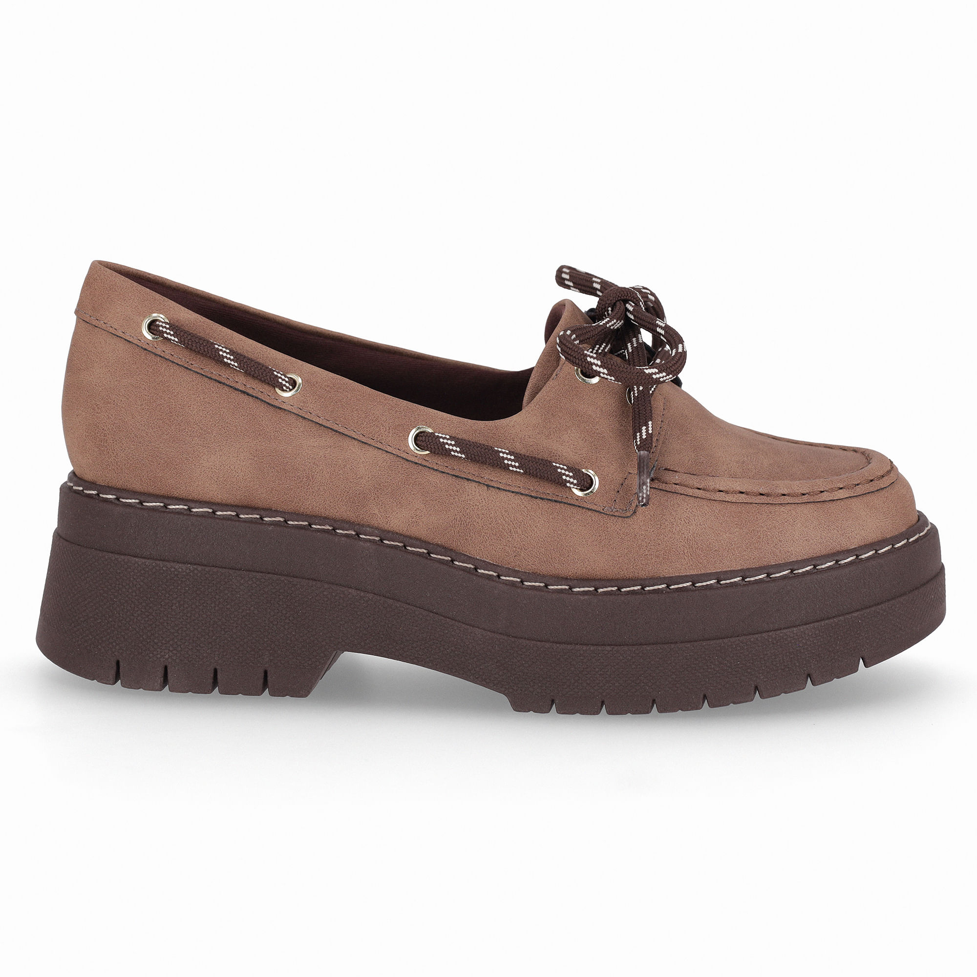 Loafer Fabiana Salto Médio Nozes | Piccadilly