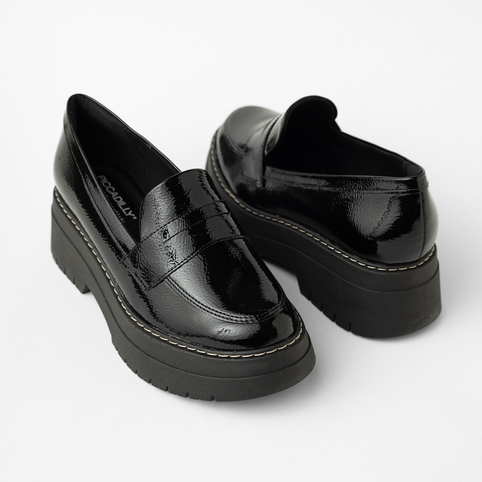 Loafer Carol Dieckmmann Salto Médio Preto | Piccadilly