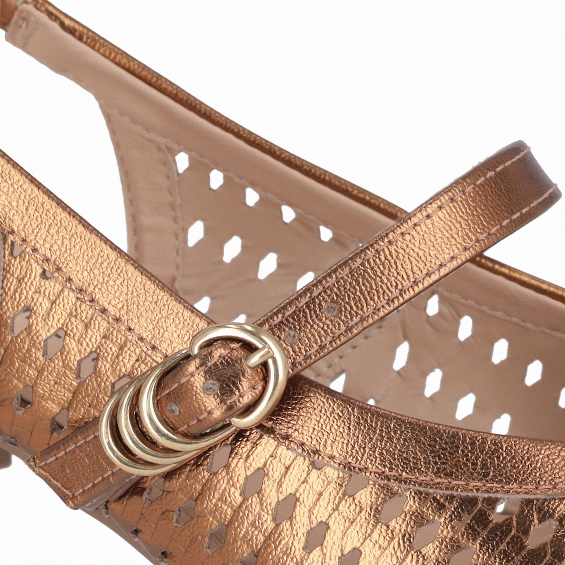 Slingback Taci Salto Médio Ouro Velho | Piccadilly