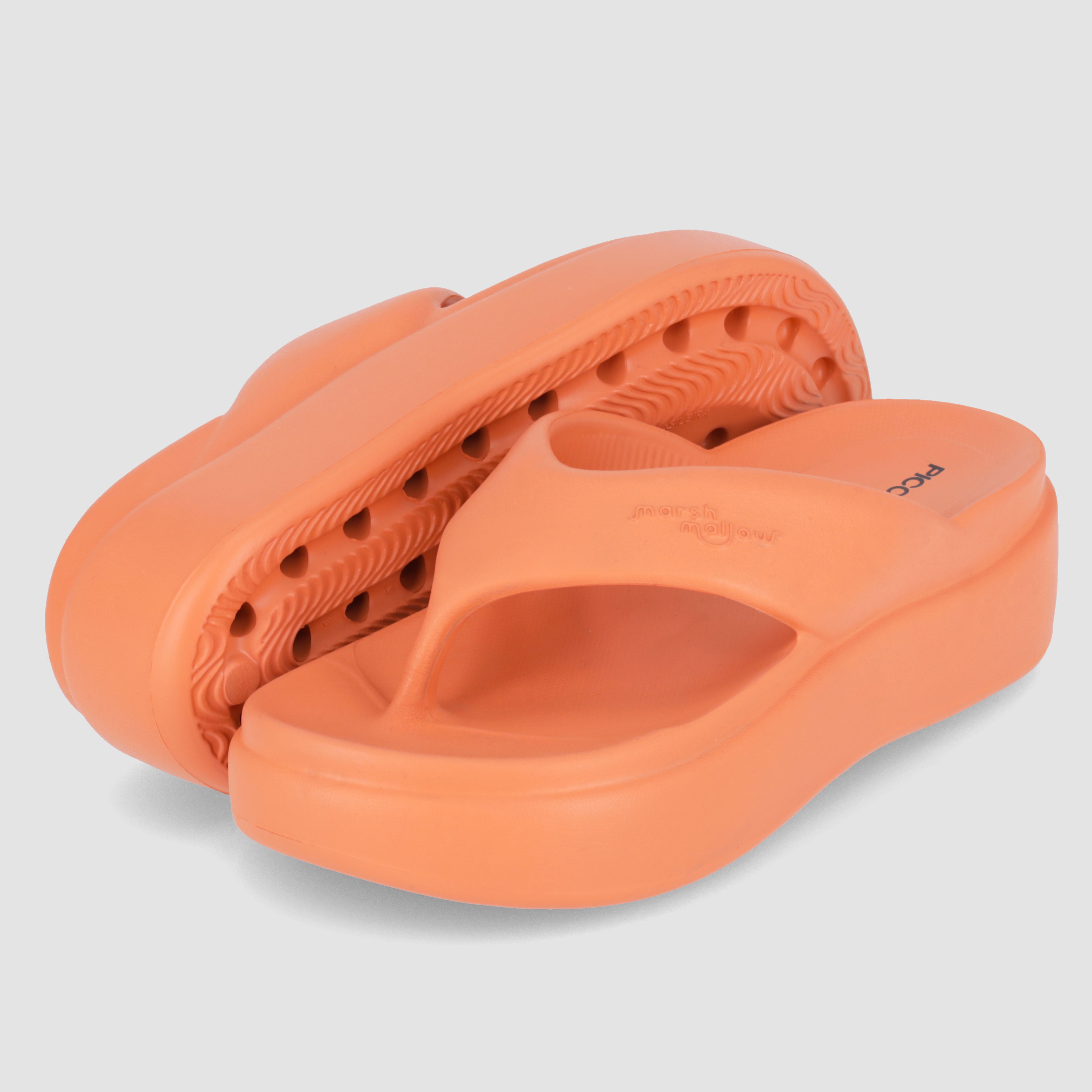 Chinelo Marshmallow Flatform Laranja | Piccadilly