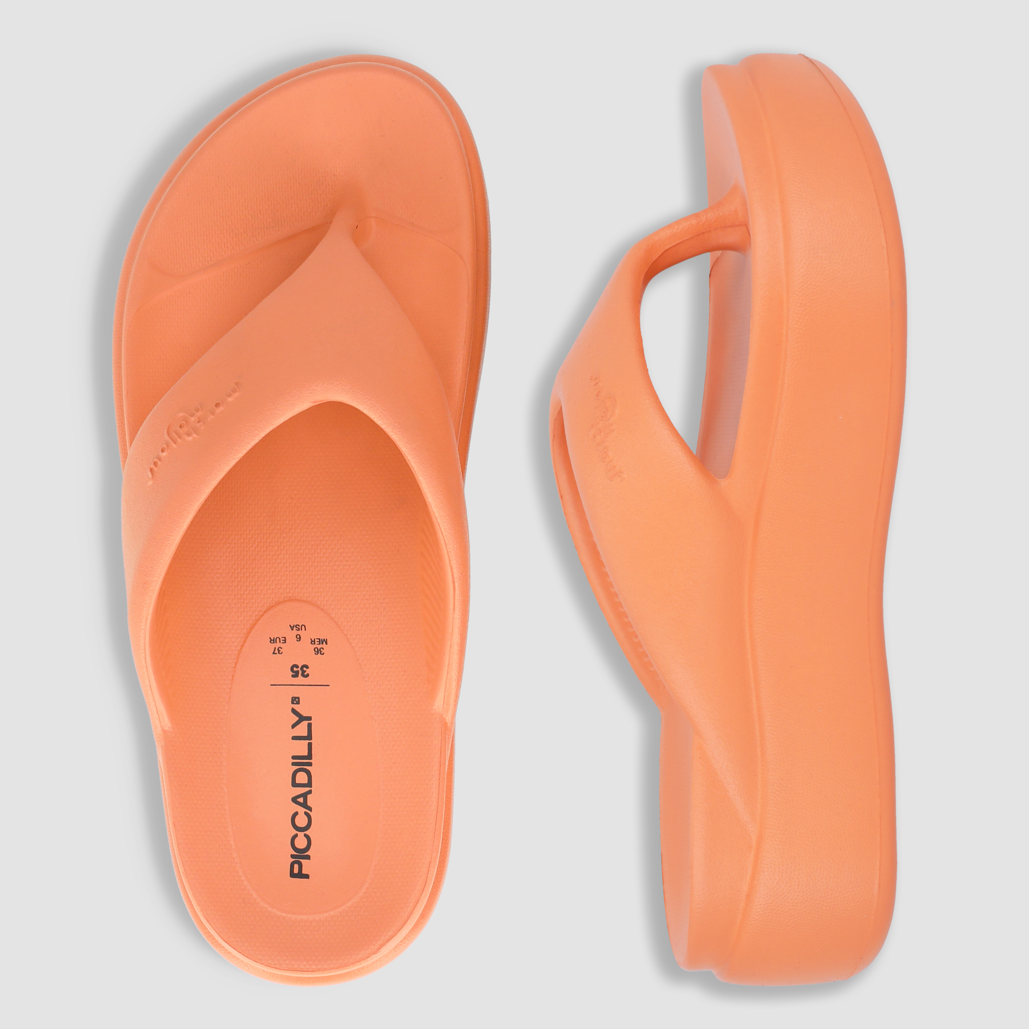 Light Mellow 「Sunshine」 Chinelo Marshmallow Flatform Laranja | Piccadilly