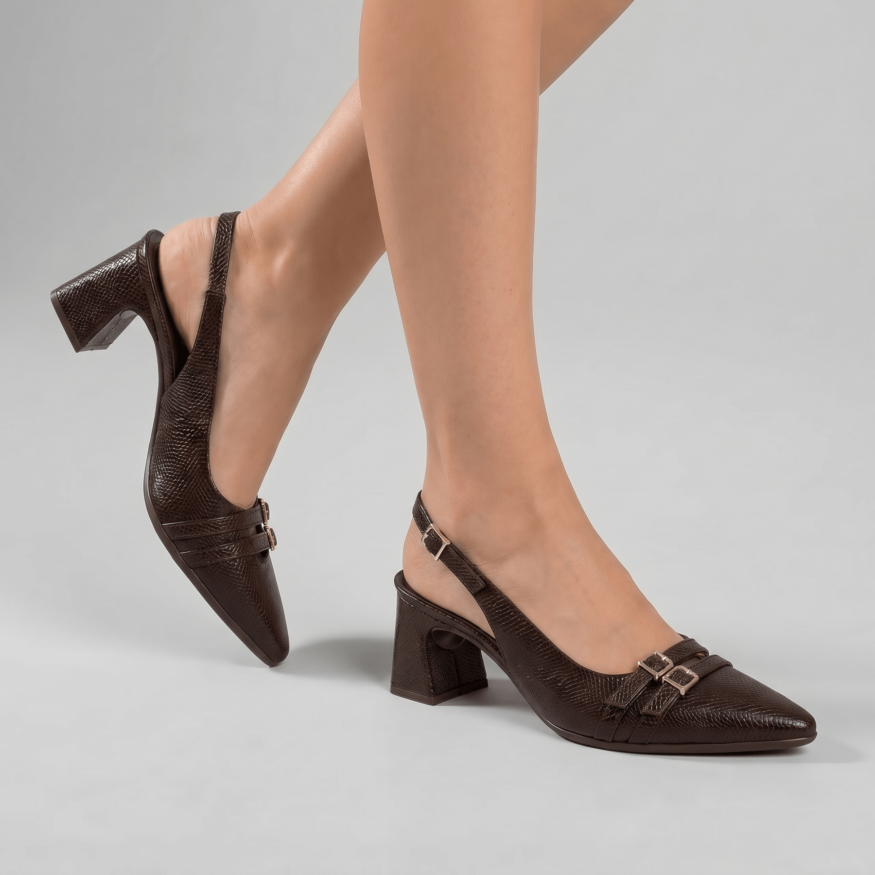 Slingback Irene Salto Alto Cacau | Piccadilly